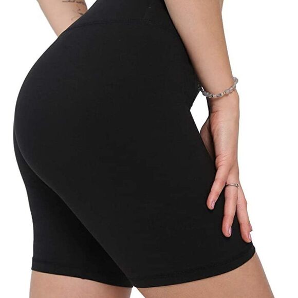 High Waisted Yoga Biker Shorts - Picture 4 of 6